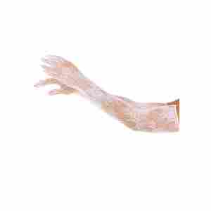 Opera Length Floral Net Gloves
