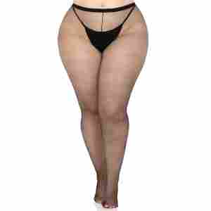 Plus Elastane Micro Net Tights