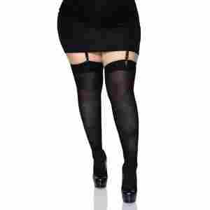 Plus Nylon Thigh Highs