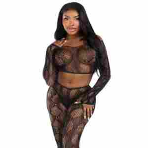 Python Crop Top & Footless Tights