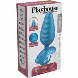 Ribbed Anal Plug Vibrating + Remote
