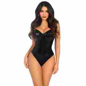 Sequin Boned Crotch Bodysuit
