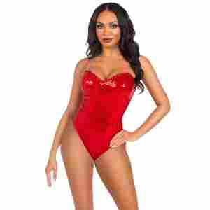 Sequin Boned Crotch Bodysuit