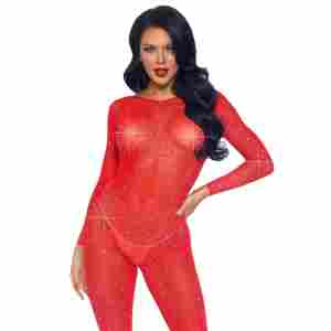 Sheer Rhinestone Catsuit