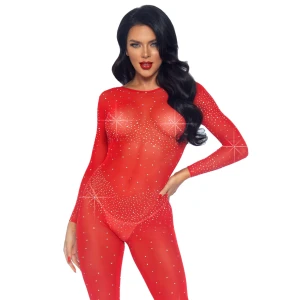 Sheer Rhinestone Catsuit
