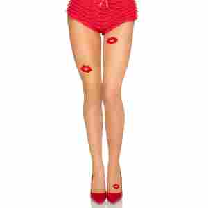 Spandex Tights with Kisses