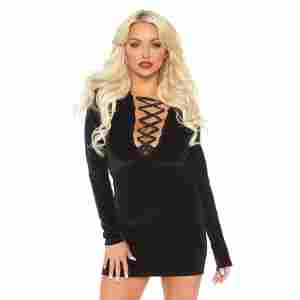Velvet Long Sleeved Dress