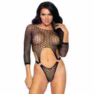 Long Sleeve Bodysuit with Thong Back